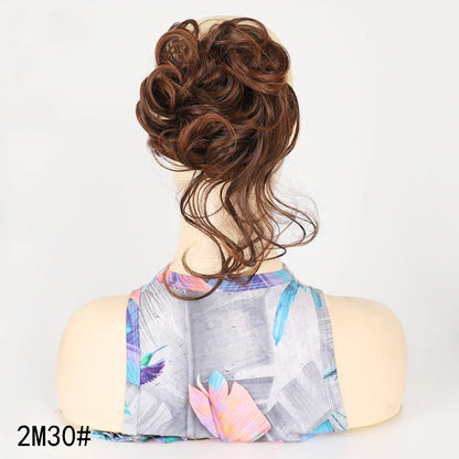 كعكة الشعر الاصطناعية المجعد  Chignon كليب في كعكة الشعر شعر مستعار