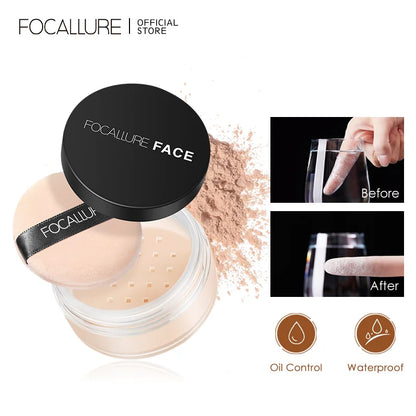 بودرة الوجه FOCALLURE  بودرة تثبيت المكياج مستحضرات تجميل نسائية