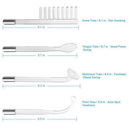 جهاز أنبوبي زجاجي 4 في 1 لإزالة حب الشباب وعلاج الوجه بالكهرباء