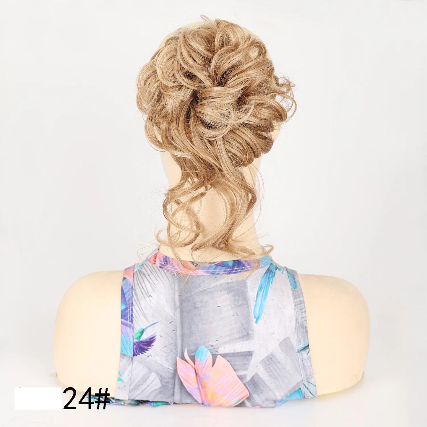 كعكة الشعر الاصطناعية المجعد  Chignon كليب في كعكة الشعر شعر مستعار