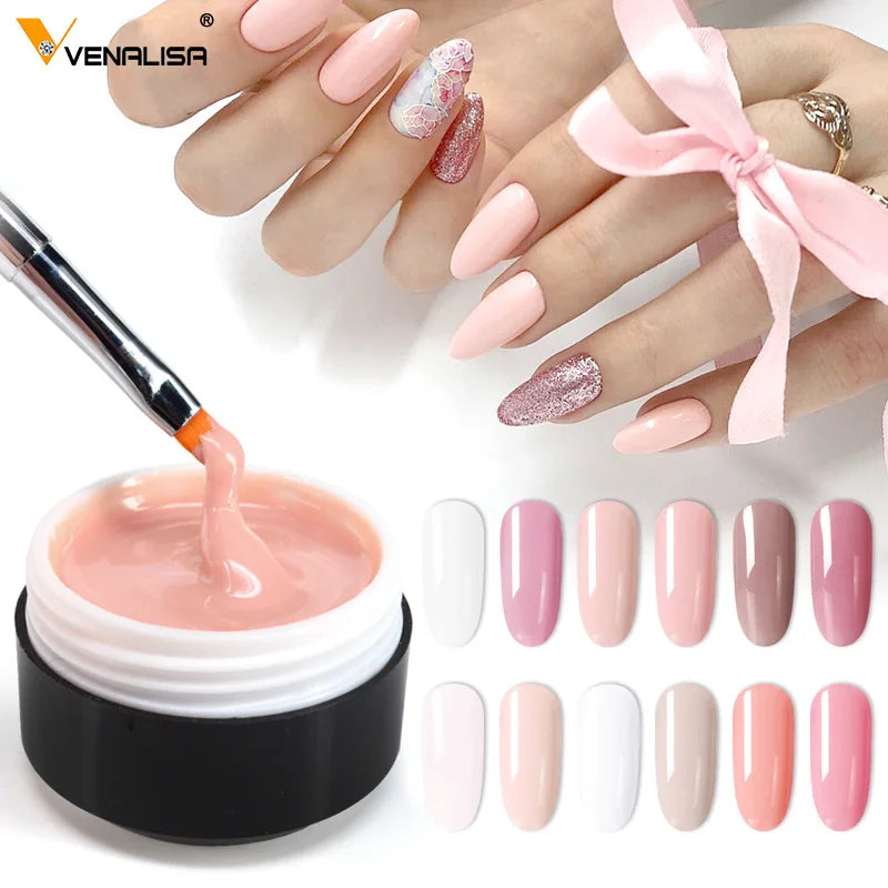 جل Venalisa Reinforce Gel Keep Nail C Arc UV Construction Gel طبقة أساسية سميكة طلاء جل صلب جل نمذجة 5D