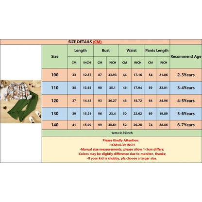 طقم ملابس بناتي مكون من قطعتين، قميص بأكمام طويلة مزين بالزهور، وبنطلون واسع، مناسب لفصل الربيع والخريف، للأطفال من سن 2 إلى 7 سنوات