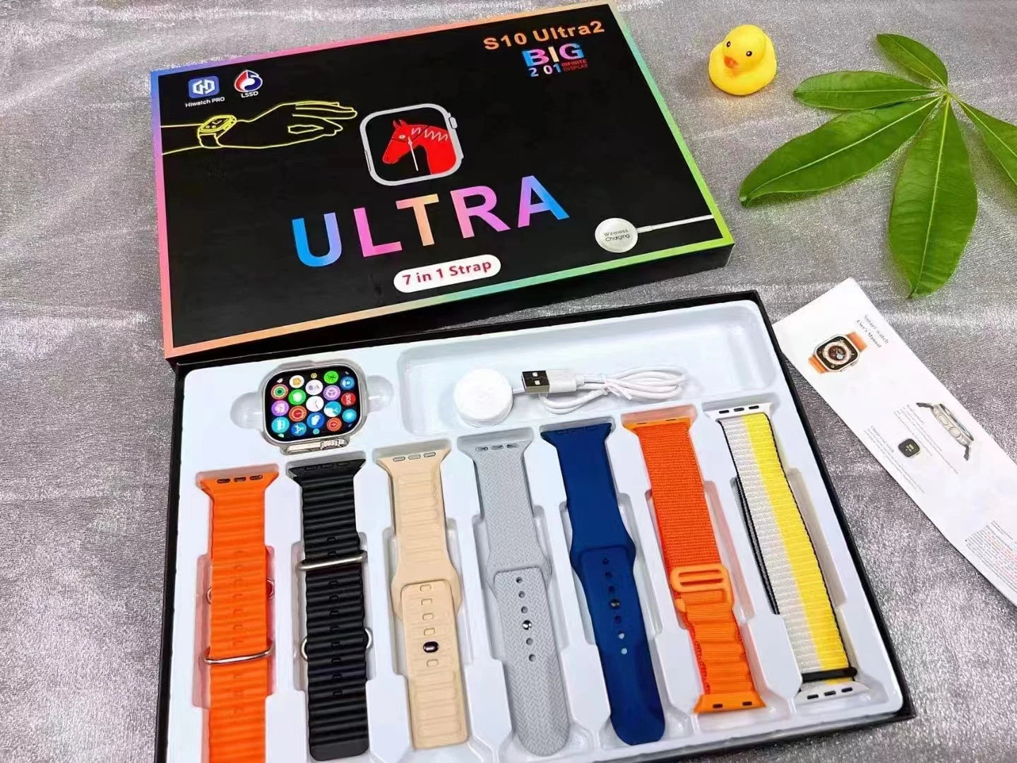 ساعة ذكية S10 ultra 2 Ultra 7+1 Strap بسعر أرخص، ساعة رياضية مقاومة للماء بتقنية البلوتوث 2024 لسلسلة  Watch Series 10