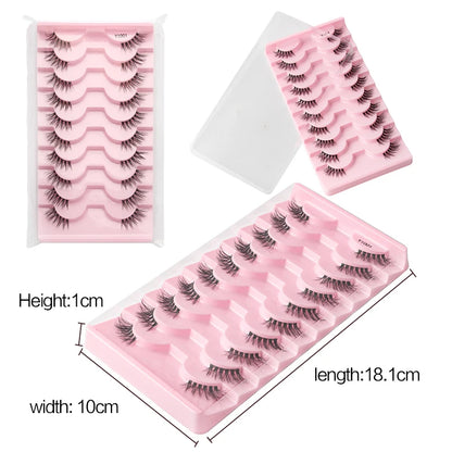 رموش صناعية 3D من نوع مينك (Mink), رموش كاملة للشريط، رموش طبيعية وطويلة